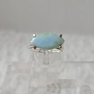 Larimar Marquise East West Ring